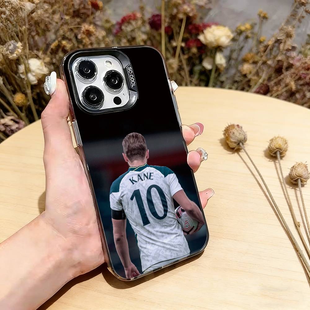 Футбольная звезда H-Гарри Кейн Чехол для телефона для iPhone 17,16,15,14,13,12,11 Plus,Pro Max,XS,Красочный Серебристый чехол для телефона Funda Cover