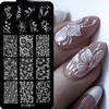 Кружевная Цветочная Пластина для Стемпинга Маникюра Французский Свадебный Богемный Стиль Шаблон для Печати Лаком Цветочные Трафареты Маникюр 2027