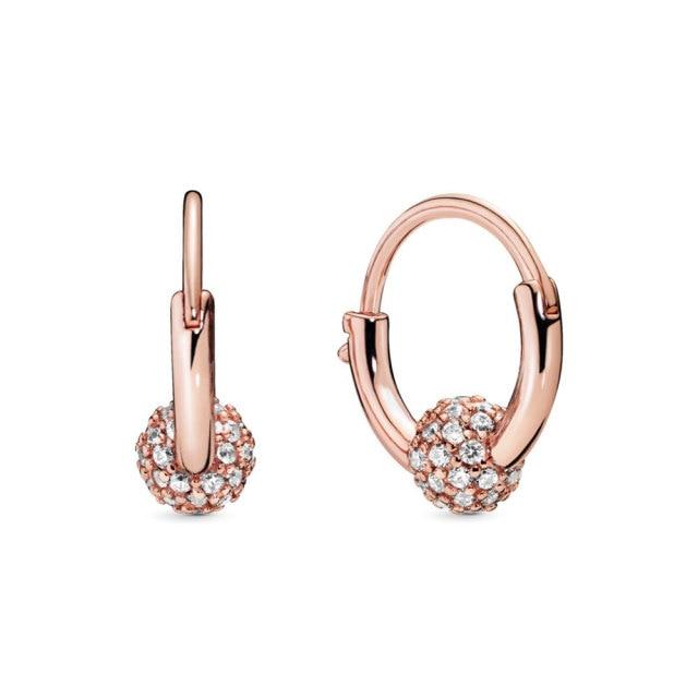 925 Sterling Silver Hoop Earrings For Women Heart Ear Hoops Real Silver 925 Jewelry Original Brand Jewelry