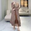 Korean Style Women's Mid-Length Trench Coat - 2025 Spring Collection, Casual Versatile Lapel Design, Loose Fit with Pleated Top