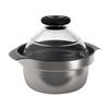 HARIO IH Compatible Rice Pot with Glass Lid Stainless Steel Rice Cooker GIS-200-AZ