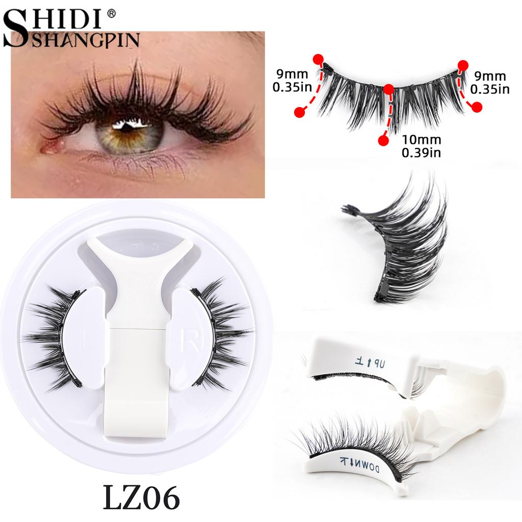 Reusable Magnetic Eyelashes Kit With Magnetic Tweezers Makeup Tool Handmade Fluffy Faux Mink Lashes Natural Long False Eyelashes