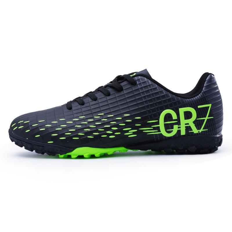 Cr7 Low-Top Football Shoes Tf Broken Nails Artificial Turf Ag Nails Leather Feet Boys And Girls Students Training Shoes