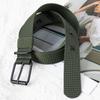 New Unisex Canvas Tactical Belt - No Metal Buckle, Woven Design, Ideal for Military Training.