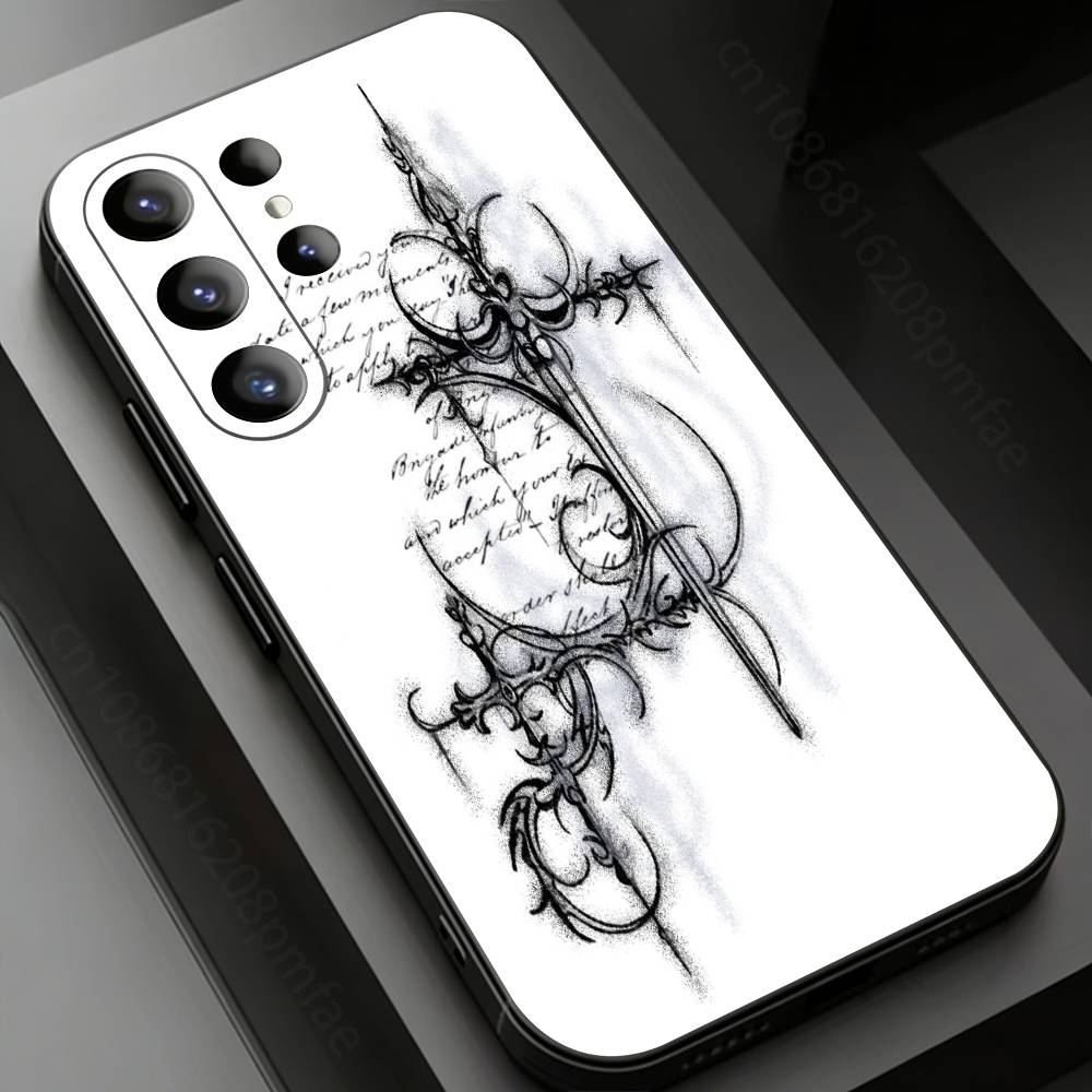 Чехол для телефона с готическим крестом для Samsung Galaxy S24, 25, 26, 23 22, 21, S20 Plus Ultra FE, мягкие чехлы fundas