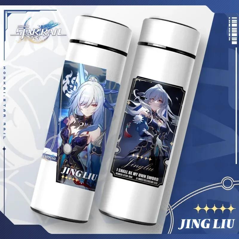 Honkai Star Rail Изолированные бутылки Отображение температуры Вакуумная кружка Honkai Impact 3 Термос из нержавеющей стали Кофейная кружка Аниме подарки