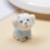 Resin Flocking Cute Three-dimensional Cat Keychain Pendant Car Key Chain Pendant Bag Pendant