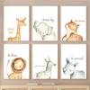 Safari Animals PosterCanvas Be Brave Lion Stand Tall Giraffe Dream Big Elephant Print Painting Kids Baby Child Wall Art Picture