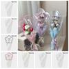 50pcs Portable Flowers Packaging Plastic Bags Transparent Bouquet Wrapping Paper  Wedding Party