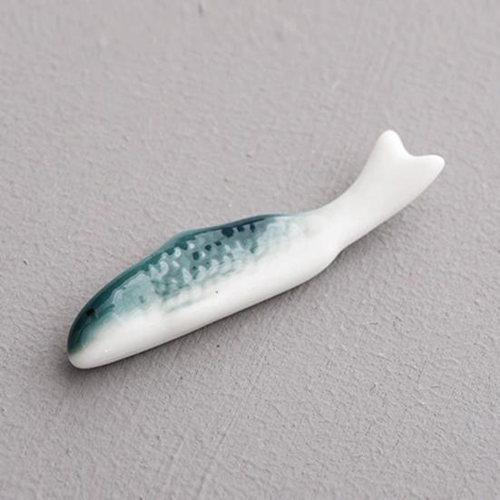 Керамическая подставка для палочек для еды в форме рыбы Держатели для палочек для еды Милая подставка для ложек, вилок, ножей для домашней кухни Декор стола