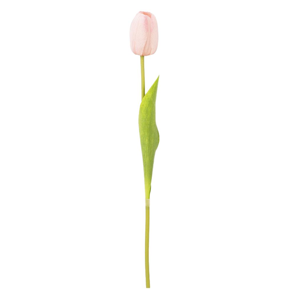 Artificial Tulip Flower Real Touch Fake Tulip for Home Kitchen Wedding Decoration Faux Floral Decor Light Pink
