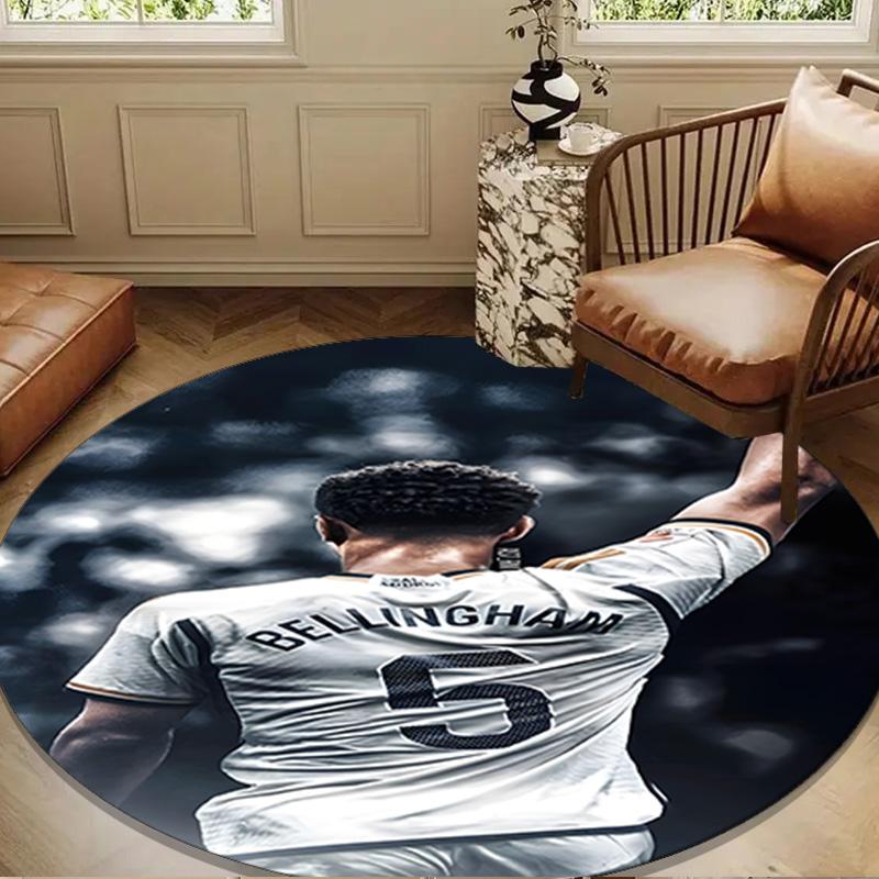 1PC Victory Jude Celebration Round Rug for Livingroom,Bedroom, Palyroom, Chair Rug, Area rug, Circle Carpet, Large Size Fan Christmas gift