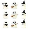 Holiday Party Table Display Halloween Luminous Mini Ghost Figurines, Glow in The Dark Cute Small Home Decor Miniature Statue for Micro Landscape,