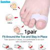 2 шт., силиконовый разделитель для пальцев с двумя отверстиями, защита для пальцев стопы, ортопедический выпрямитель для вальгусной деформации, 2 шт.