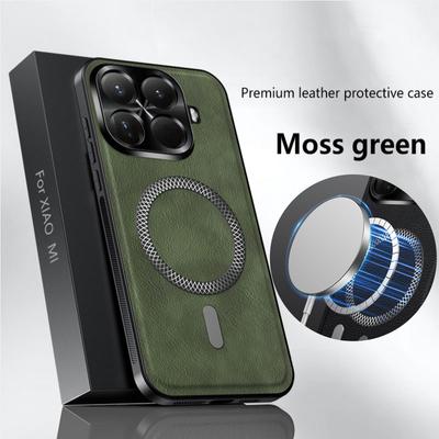 Чехол для Xiaomi 15T Pro из ПУ кожи с беспроводной зарядкой, магнитный противоударный чехол для Xiaomi 15T 15TPro 14T Pro, защитная крышка для телефона