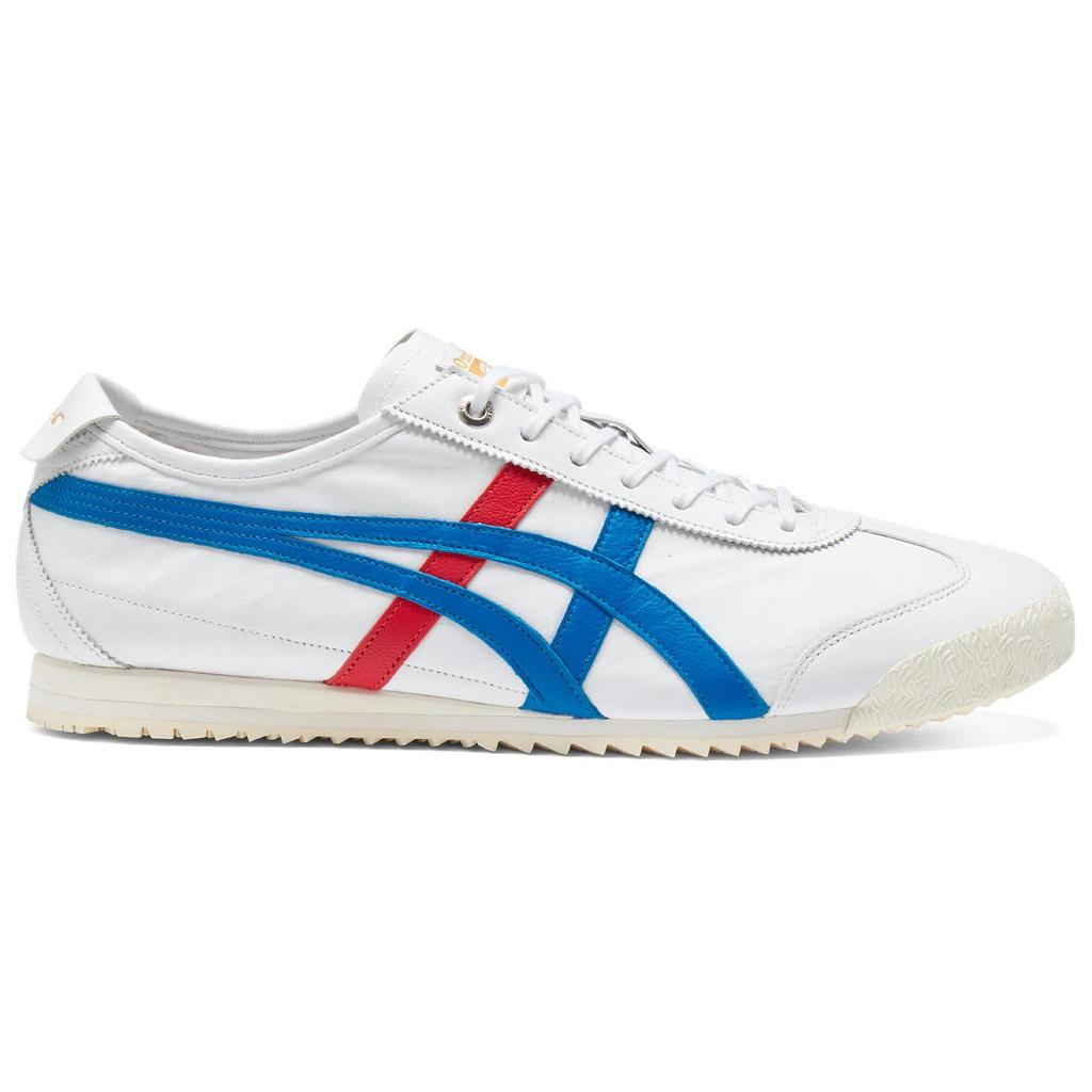 ONITSUKA TIGER Мексика 66 Кожаная удобная повседневная нескользящая дышащая легкая повседневная обувь с низким берцем Кроссовки унисекс Белые 1183A872-112