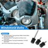Windshield Bolts for Harley Davidson Touring Street Glide/Street Glide Specials 14-24 1 Pc Long Bolt 2 Pcs Short Bolts Aluminum Alloy Black
