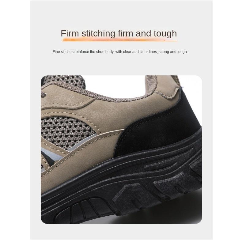 Летняя мужская обувь. Удобная легкая дышащая повседневная обувь с сетчатой поверхностью. Модная походная обувь.