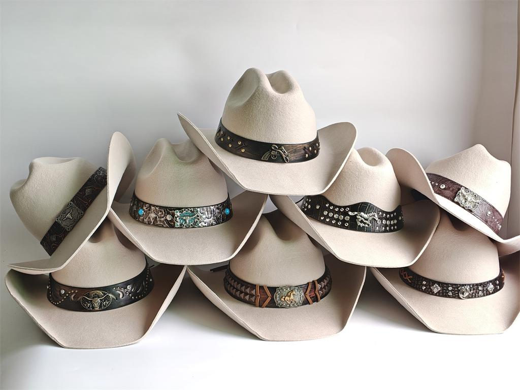 Competitive Western Cowboy Hat 100% Wool Fedora Hat For Women Men Riding Hat Autumn Panama Big Brim Cowgirl Hat Sombrero Vaquero