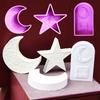 Силиконовая форма для свечей со звездным ароматом, 3D-мандала, полумесяц, арочная гипсовая форма, Ид Мубарак, Рамадан, декор, инструменты для изготовления украшений