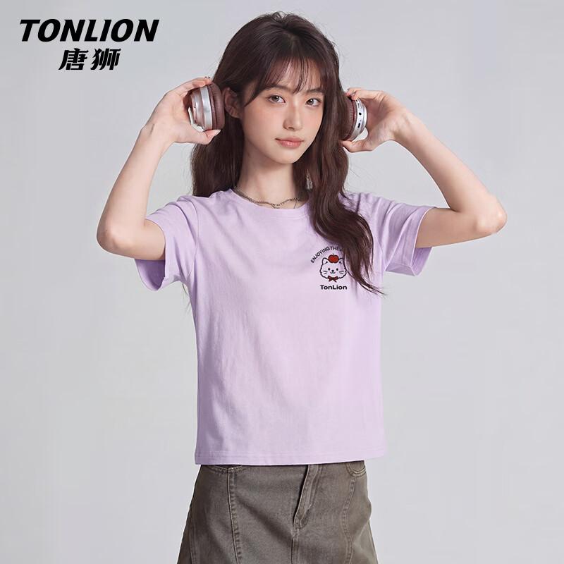 TonLion Women's Pure Cotton Short-Sleeve T-Shirt