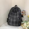 Plaid Schoolbag Student Campus Backpack Women's Travel Backpack