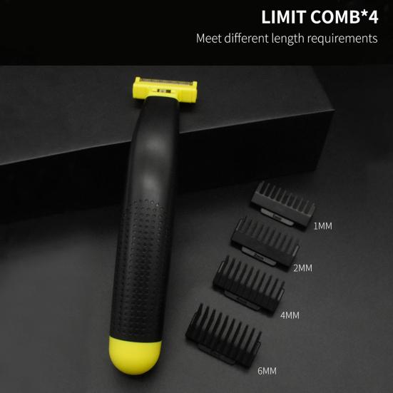 Мужская электробритва, двустороннее лезвие, водонепроницаемая перезаряжаемая мини-бритва для путешествий, портативный триммер для волос, инструмент для удаления бороды, подарок отцу и парню