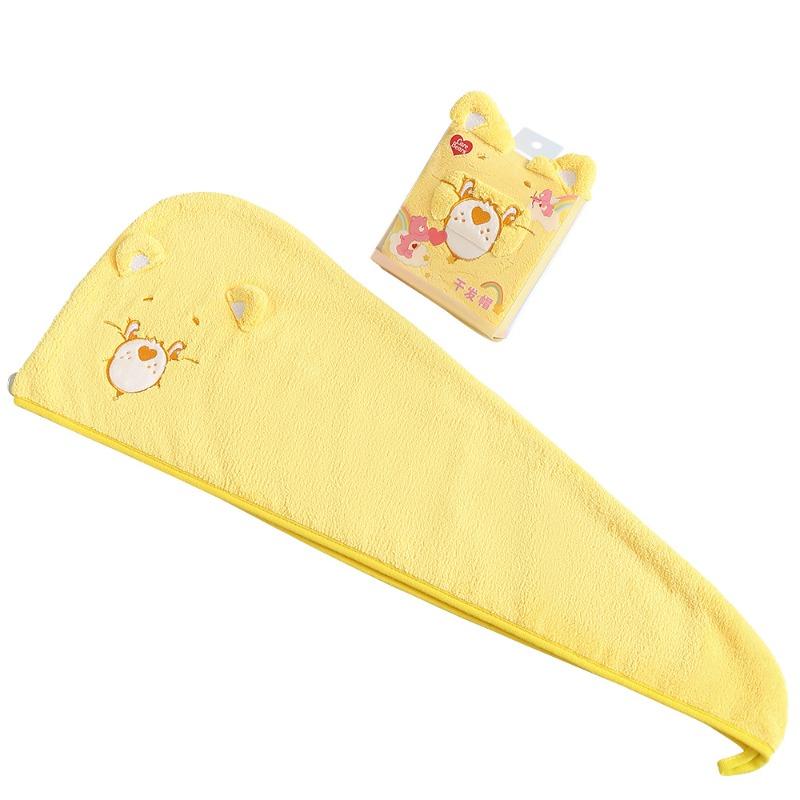 Любовь Маленький Медвежонок Коралловый Флис Впитывающая Шапочка для Сушки Волос Быстросохнущее Шампунь Сухое Полотенце Предотвращает Выпадение Волос