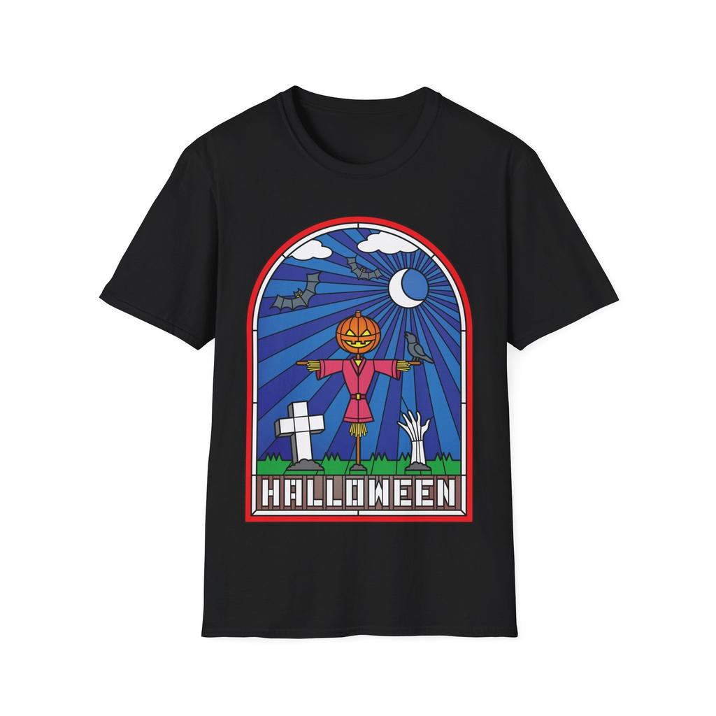 Stained Glass Halloween T-Shirt, Funny Spooky Tee - Unisex Softstyle Shirt