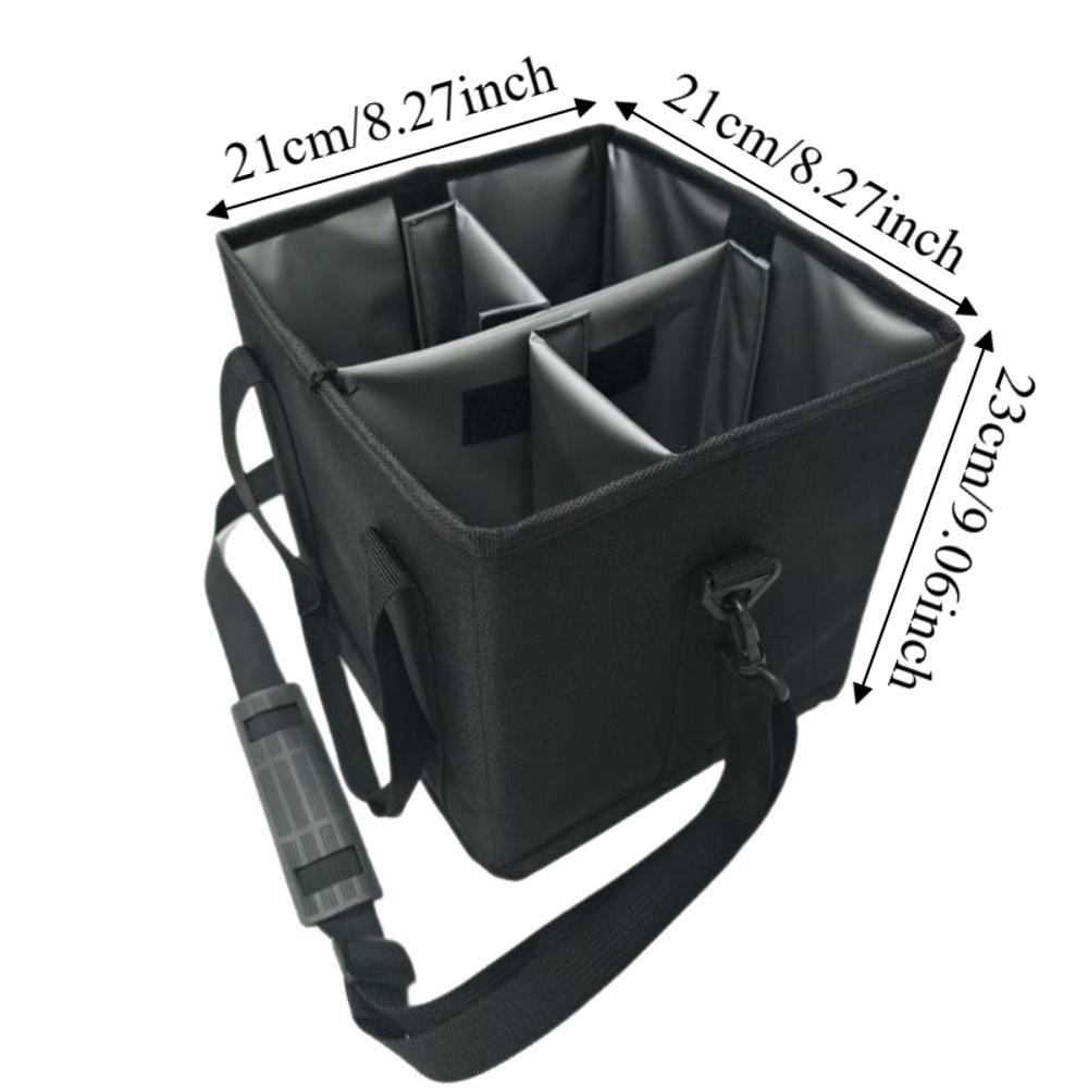 No-Spill Vehicle Drink Storage Bag 4 Compartment Car Cup Storage Pouch Daily Driving