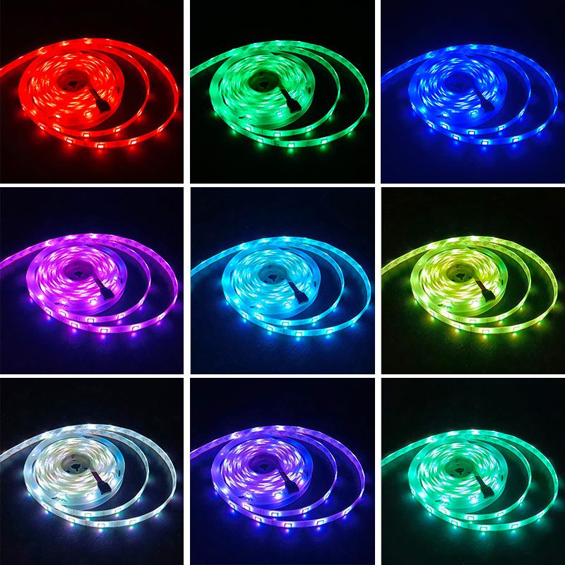 USB светодиодные ленты RGB 5050 Luces светодиодные гибкие диодные украшения для ленты для гостиной