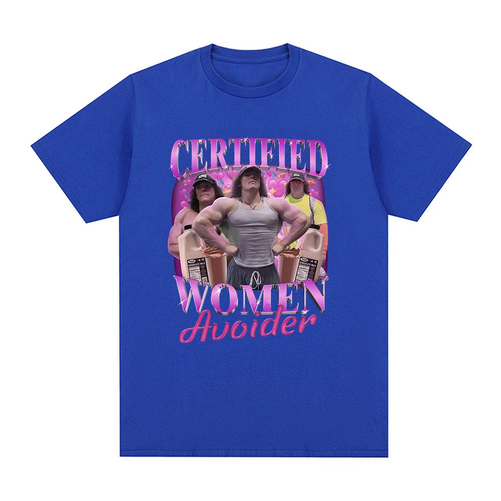Certified Women Avoider Sam Sulek T Shirt Vintage Gym Fitness Lovers Graphic Tshirts Unisex 100 Cotton Casual Oversized Tee Shirt