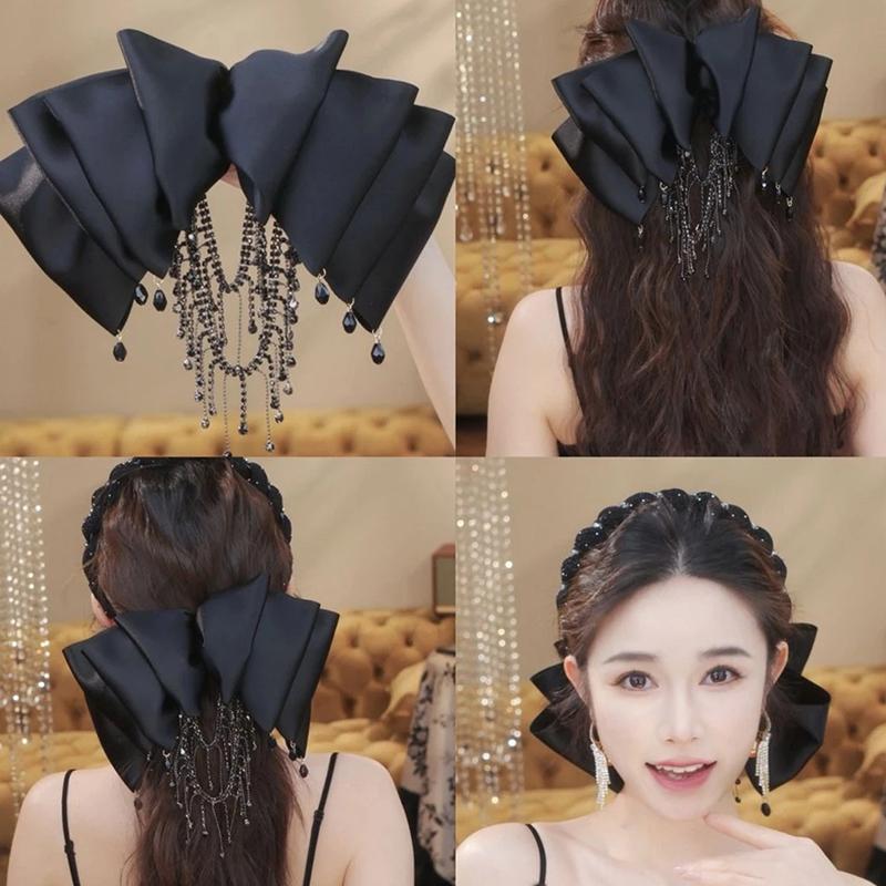 Французская многослойная лента бант заколка для волос кисточка элегантный бант шпильки аксессуары для волос для женщин