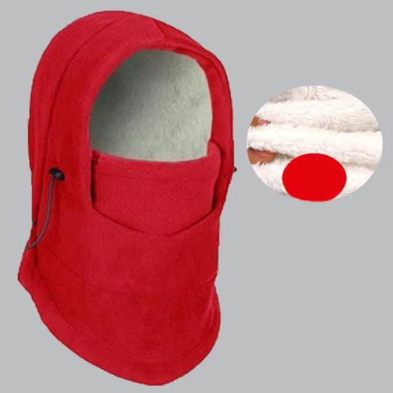 Женская зимняя шапка-балаклава со встроенным шарфом, толстая, теплая, Polar, двухслойная, ветрозащитная, регулируемая, полная защита, для холодной погоды, для велоспорта, катания на лыжах