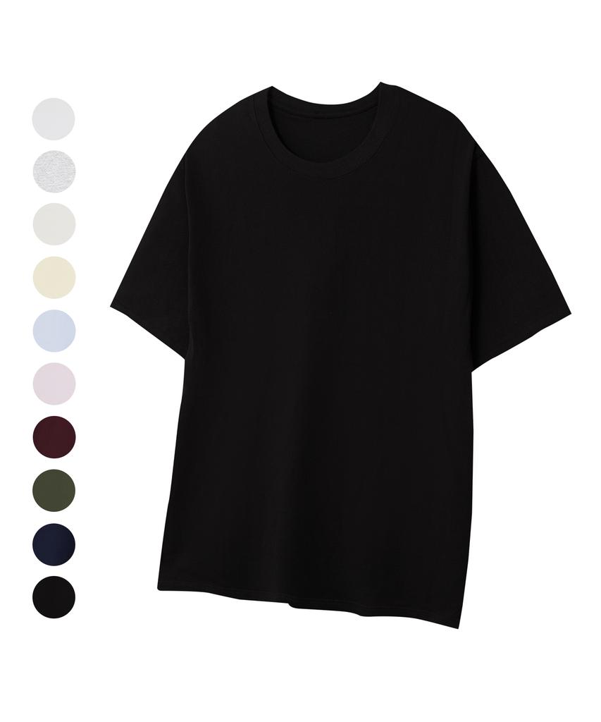 STANDARDERROR 87-Stan312 Basic Cotton Crew Neck Short Sleeve T-Shirt (10 Colors) (Type B)