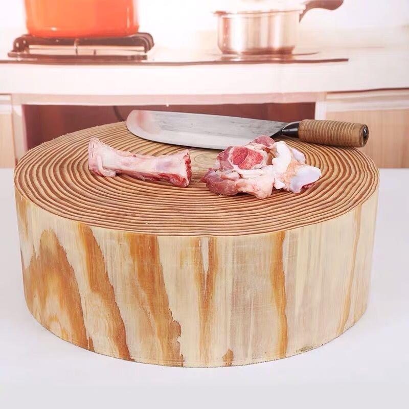Round Pine Wood Chopping Board with Handle