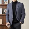 Мужской модный деловой костюм: Двустороннее пальто из 95% шерсти и 5% кашемира (2025)