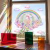 Xc6056 Creative Colorful Sunshine Electrostatic Glass Sticker Rainbow Pony Cloud Flower Wall Sticker Window Sticker