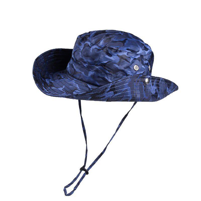 Men's Sun Cap Breathable Quick Dry Bucket Hats Sun Protection Anti-UV Fishing Camping Camouflage Fisherman Hat