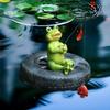 Floating Frog Ornament Waterproof Detailed Pool Decor Frog Sculpture Eco-friendly Floating Figurine Craft for Pond Pool Fish Tank