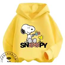 Cute Cartoon Hoodie Autumn Winter Casual Fashion Street Style Kids Apparel Snoopy Boys Girls 3 14