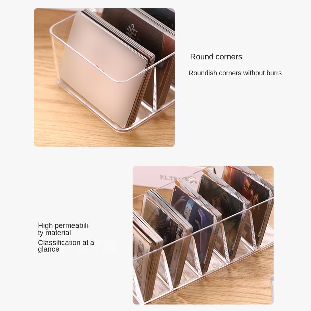 Прочные футляры для колод торговых карт, разделители, органайзер для фотокарточек, держатель для визиток, мелочи