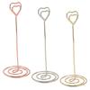 20 Pcs Table Number Holder 15cm Heart Shaped Place Card Holder Memo Clip Photo Stand