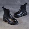 autumn and winter new retro first-layer cowhide Martin boots women's British leather thick-soled small short boots