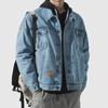 Japanese Fashion Denim Jacket: Men's Korean Style, Trendy, Versatile, Loose Workwear for Spring and Autumn