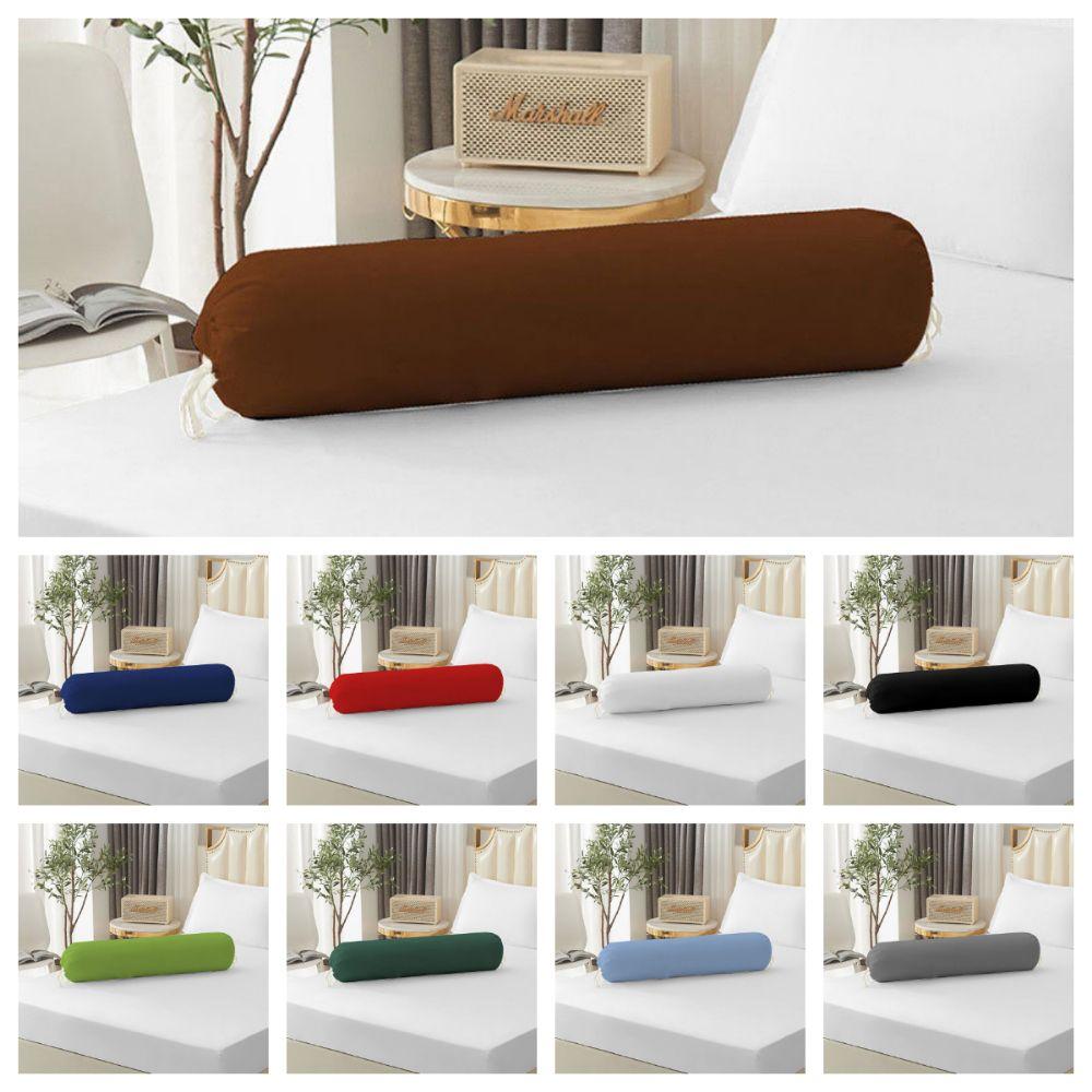 Washable Cylindrical Pillowcase Solid Color Bolster Pillowslip Bed Roll Cushions Travel