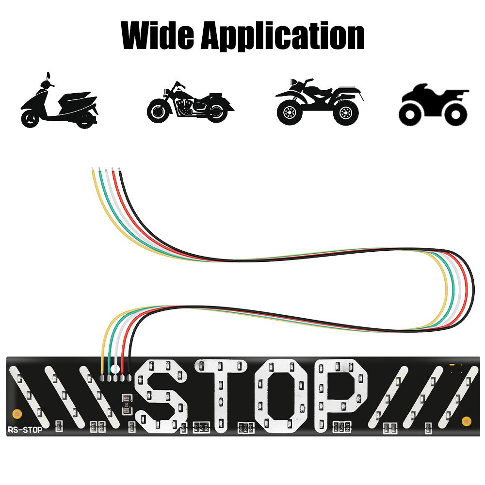Задний фонарь поворота влево/вправо, указатели поворота мотоцикла, универсальный светодиодный мигающий стоп-сигнал для освещения номерного знака мотоцикла