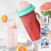 Silicone Slushie Cup with Lids Straws Portable Freezing Smoothie Cup BPA-free Cold Drink Cup for Juices Ice Cream Kids