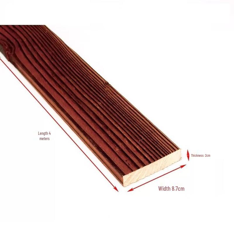 Carbonized Scots Pine Solid Wood Outdoor Fence Board