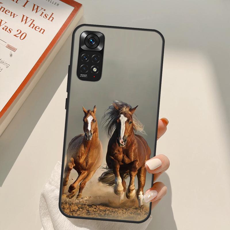 Horses Running Case For Xiaomi Redmi Note 10 8 9 11 Pro 8T 9S 10S 11S Redmi 10C 9C 9A 9T K50 K40 Gaming